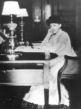 Edith Wharton at her desk in 1905
